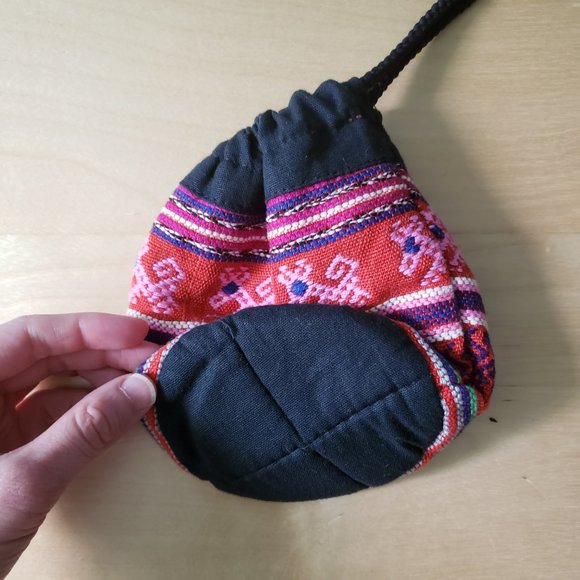 (NWOT) Handmade Peruvian Details Embroidered Drawstring Pouch/ Handbag - Picture 7 of 8